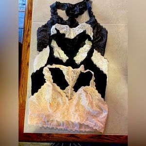 4 color lace bralettes